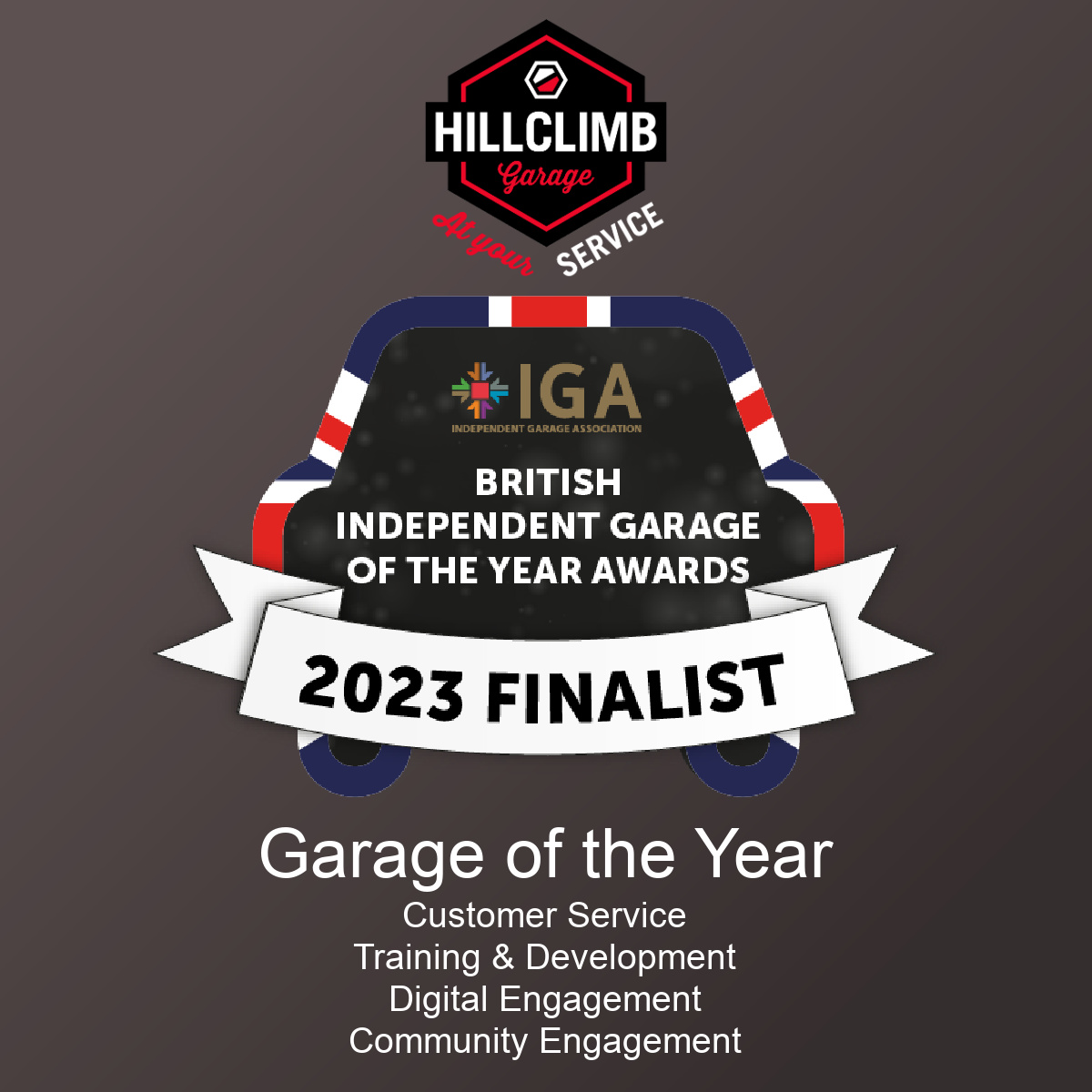 Hillclimb in Finals of British Garage Awards